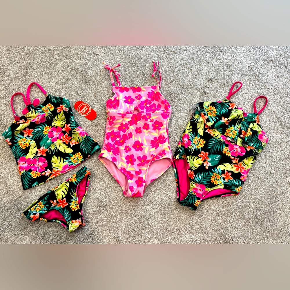 Wonder Nation Pink Swimsuit Set